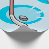 Hockey Sport Stick and Puck Wrapping Paper Geschenkpapier