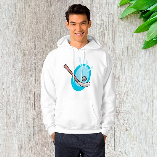 Hockey Sport Stick und Puck Hoodie