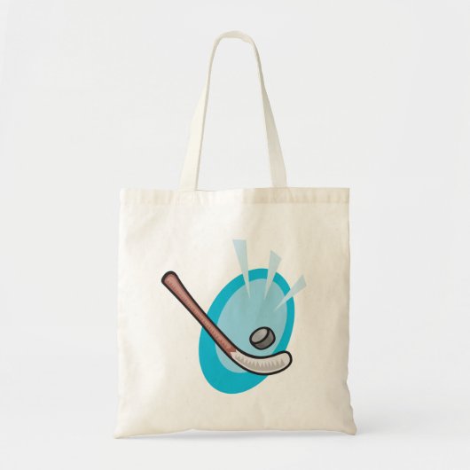 Hockey Sport Stick und Puck Tote Bag Tragetasche (Vorne)