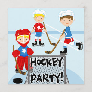 Hockey Sports Geburtstagsparty Einladungen