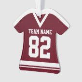 Hockey Sports Jersey Maroon mit Foto Ornament (Vorderseite)