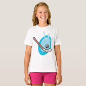 Hockey-Sportstock und Puck-T - Shirt (Vorne ganz)