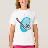 Hockey-Sportstock und Puck-T - Shirt (Vorderseite)