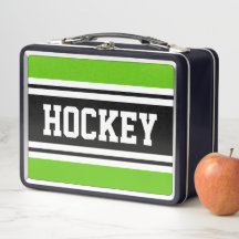 HOCKEY Sporty Schwarz-weiß Green Racing Streifen