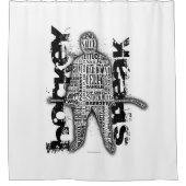 Hockey sprechen duschvorhang (Vorderseite)