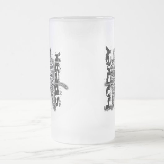 Hockey sprechen mattglas bierglas (Mittel)