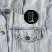 Hockey St Patricks Day American Flag Kleeblatt Iri Button (Beispiel)