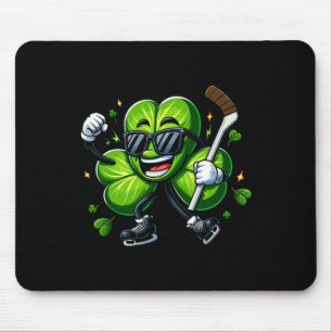 Hockey St. Patrick's Day Kleeblatt Feiern Scoren Mousepad
