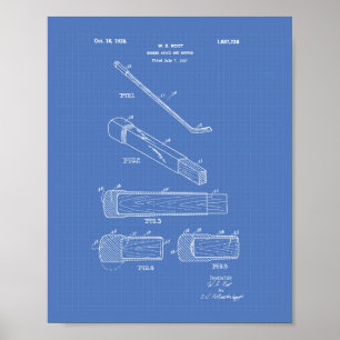 Hockey Stick End Buffer 1927 - Bauplan Poster