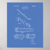 Hockey Stick End Buffer 1927 - Blueprint Poster (Vorne)