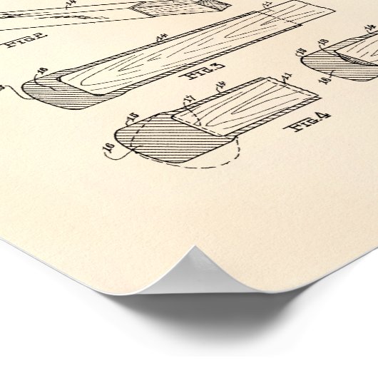 Hockey Stick End Buffer 1927 - Old Peper Poster (Ecke)