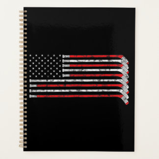 Hockey Stick USA Flag Flag Hockey Player Planer