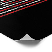 Hockey Stick USA Flag Flag Hockey Player Poster (Ecke)