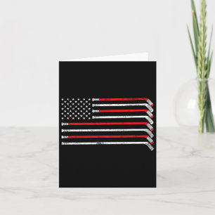 Hockey Stick Usa Flag Flatscreen Hockey Player Wom Karte