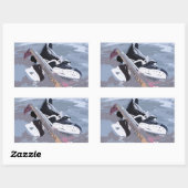 Hockey-Sticker Rechteckiger Aufkleber (Blatt)