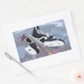 Hockey-Sticker Rechteckiger Aufkleber (Umschlag)