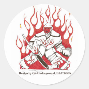 Hockey-Sticker Runder Aufkleber
