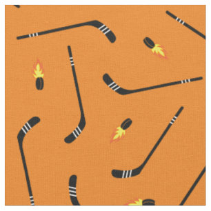 Hockey Sticks Flaming Pucks Sportorange Stoff