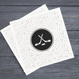 Hockey Sticks Schwarz-weiß Stylish Sporty Athletic Serviette