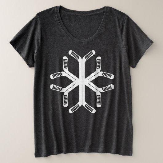 Hockey Sticks Snowflake Women's Plus T-Shirt (Design vorne)