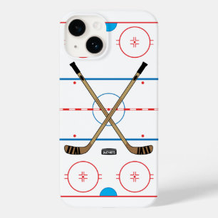 Hockey-Sticks und Center Ice Hockey Rink Case-Mate iPhone 14 Hülle