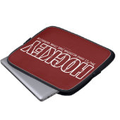 Hockey-Stitches Laptopschutzhülle (Vorne Knopf)