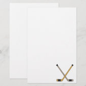Hockey-Stöcke Briefpapier (Vorne/Hinten)