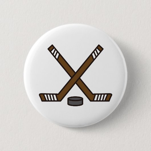 Hockey-Stöcke und Kobold Button (Vorderseite)