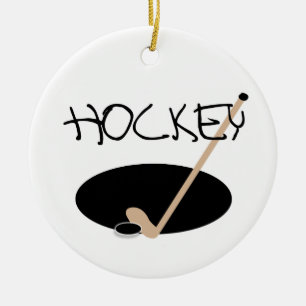 HOCKEY T - Shirts und Geschenke Keramik Ornament