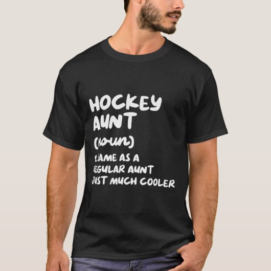 Hockey Tante Definition Spaß und Sassy Sports T-Shirt (Vorderseite)