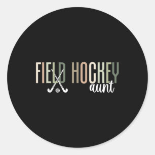 Hockey-Tante einer Hockeyspielerin Tante Runder Aufkleber