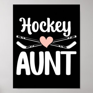 Hockey-Tante eines Hockeyspielers Niedliche Eishoc Poster