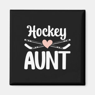 Hockey-Tante eines Hockeyspielers Süße Eishockey-T Magnet