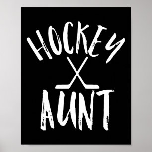Hockey-Tante Sportfan Cheer Vintage-Geschenk Poster