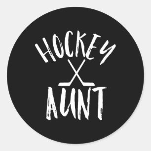 Hockey Tante Sportfan Chef Vintage Geschenke Runder Aufkleber