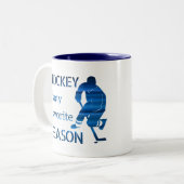 Hockey-Tasse Favoriten Saisonblauen Zweifarbige Tasse (Vorderseite Links)