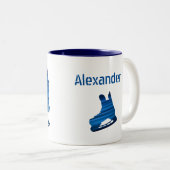Hockey-Tasse Favoriten Saisonblauen Zweifarbige Tasse (VorderseiteRechts)