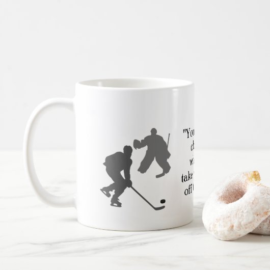 Hockey-Tasse - Sprichwort mit Inspiration Kaffeetasse (Mit Donut)