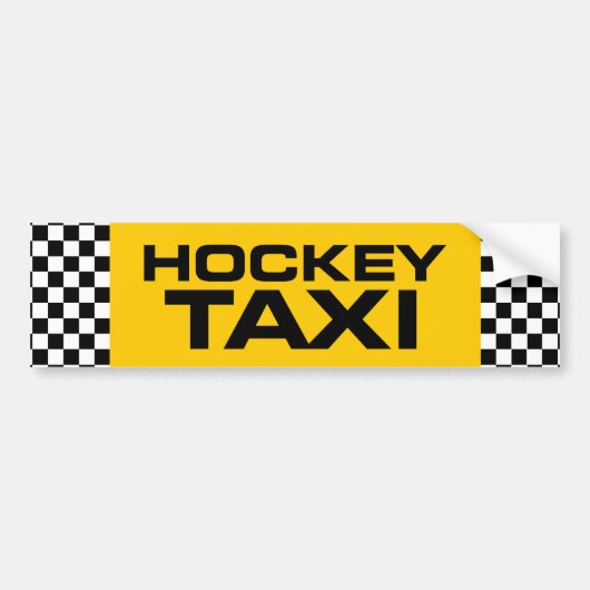 Hockey-Taxi Autoaufkleber (Vorne)
