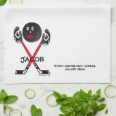 Hockey-Team Geschirrtuch (Gefaltet)