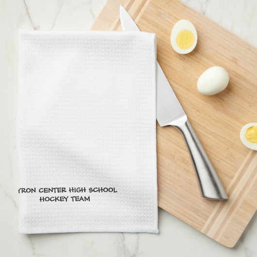 Hockey-Team Geschirrtuch (Viertel Falte)