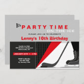 Hockey-Thema Einladung (Vorne/Hinten)