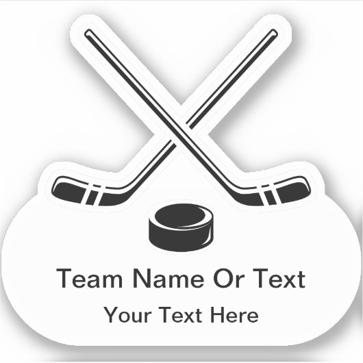 Hockey-Thema Sticker (Vorderseite)