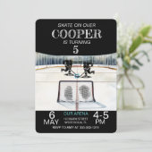 Hockey Theme Birthday Einladung (Stehend Vorderseite)