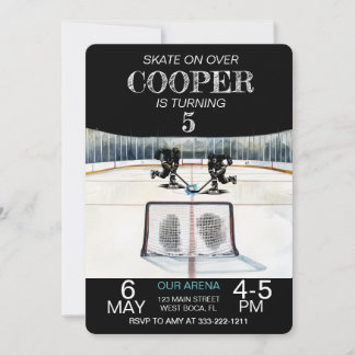 Hockey Theme Birthday Einladung