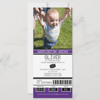 Hockey Ticket Geburtstag Einladung