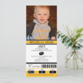 Hockey Ticket Geburtstag Einladung (Stehend Vorderseite)