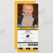 Hockey Ticket Geburtstag Einladung (Vorne/Hinten)
