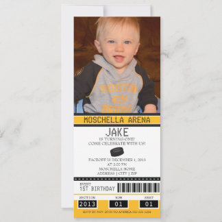 Hockey Ticket Geburtstag Einladung