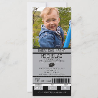 Hockey Ticket Geburtstag Einladung